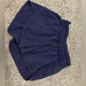 Lululemon size 4 navy shorts 3 inch inseam, worn but good condition